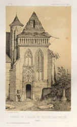 Malerisk arkitektur eller monumenter fra det 15. århundrede. Og XVI. Centuries: Chateaux De France fra det XV og XVI århundreder: Pl.2, Portal for Villiers Sur-Tholon-kirken (Yonne)