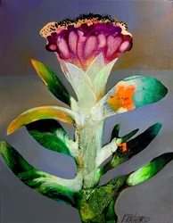 Livlig abstrakt blomst