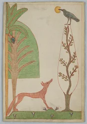 Ræven og Kragen, Illustration til Æsops fabler