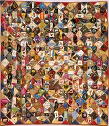 Crazy Quilt (silke, bomuld, uld, hør, stykker, broderet)