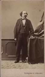 Portræt af violinisten og komponisten Moritz Kässmayer 1831-1884, ca 1865.