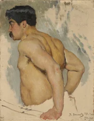 Portræt af kunstneren Nikolai Kuznetsov 1850-1929, 1884.