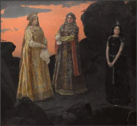 Tre dronninger af det underjordiske rige, 1879.