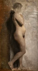 Nøgen kvindelig model, profil