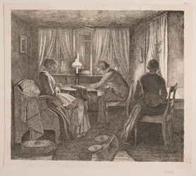 Interiør med Kunstnerens familie