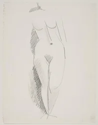 Stående kvindelig model