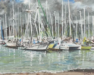 Coffs Harbour, Australien, 1998, (akryl på lærredstavle)