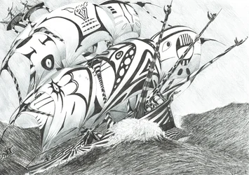 Storm Creators Arabian Sea, 2017, (blæk på papir)