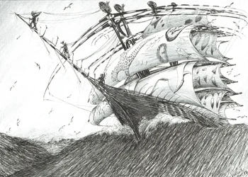 Storm Creators Barentshavet, 2017, (Blæk på papir)