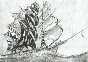 Storm Creators Caribbean Sea, 2017, (Blæk på papir)