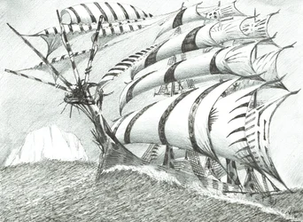 Storm Creators Cosmonauts Sea, 2017, (blæk på papir)