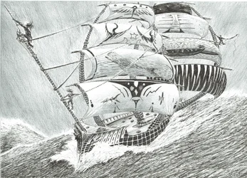 Storm Creators Irish Sea, 2017, (blæk på papir)