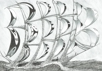 Storm Creators Laccadive Sea, 2017, (blæk på papir)