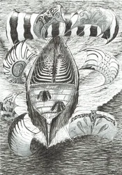 Storm Creators Philippine Sea, 2017, (blæk på papir)