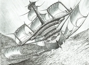Storm Creators Risser-Larson Sea, 2017, (blæk på papir)