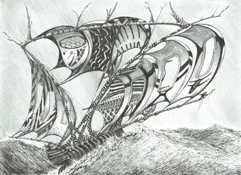 Storm Creators Sargasso Sea, 2017, (blæk på papir)