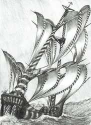 Storm Creators Solomon Sea, 2017, (blæk på papir)