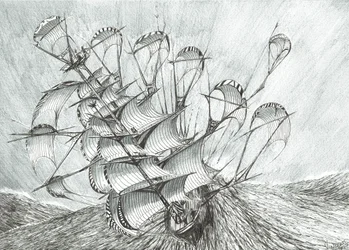 Storm Creators South China Sea, 2017, (Blæk på papir)