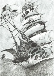 Storm Creators Timor Sea, 2017, (Blæk på papir)