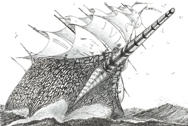 Storm Creators Wellington Strait, 2023 (blæk og blyant på papir)