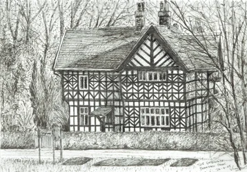 The Gatehouse at Bramhall Park, 2007, (blæk på papir)