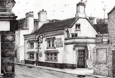 The Kings Head Yarmouth, 2008, (blæk på papir)
