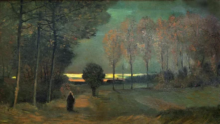 Efterårslandskab om aftenen, 1884.