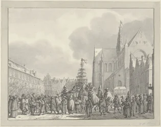 Franskmændenes ankomst på Grote Markt i Haarlem, 1795