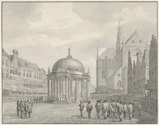 Indsættelsen af ​​regeringsreglementet på Grote Markt i Haarlem, 5. september 1787