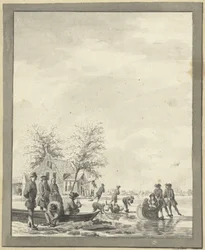 Isunderholdning på Buiten Spaarne nær Haarlem ved Herberg