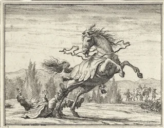 Mand falder af en hest