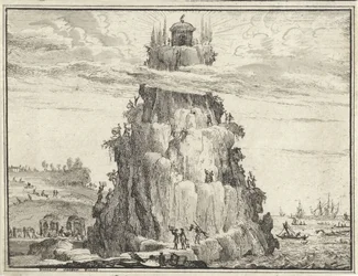 Visdommens tempel på en klippe
