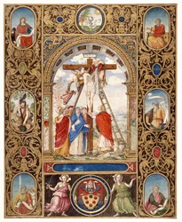 Marlay Cutting IT.34: Depositionen fra korset og grænsefragmenter fra et missal af pave Clemens VII, efter 1523 (pergament)