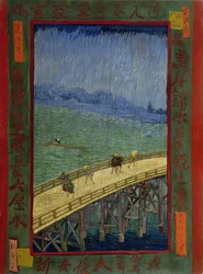 Bro i regnen (efter Hiroshige)