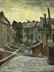 Huse set fra bagsiden, Antwerpen par Gogh, Vincent, van (1853-1890). Olie på lærred, størrelse: 43,7x33,7