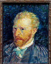 Selvportræt, maleri af Vincent van Gogh (1853-1890), 1887, Sol. 0,44 x 0,35 m, Paris, Musée d