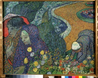 "Souvenir du jardin a Etten ou Les Arlesiennes". Kvinder fra Arles (Erindring om haven i Etten). Maleri af Vincent Van Gogh (1853-1890)