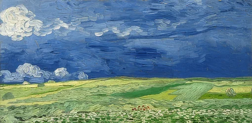 Hvedemark under en stormfuld himmel. 1890