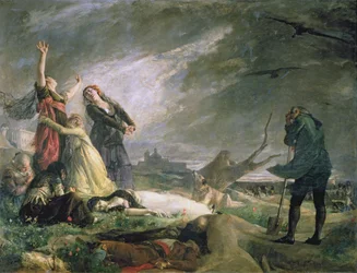 Begravelse i La Moncloa i maj 1808 (olie på lærred)