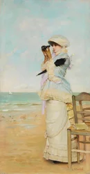 En vue - Maleri af Vicente Palmaroli y Gonzalez (1834-1896) - Olie på træ - 43x22 - Museo del Prado, Madrid