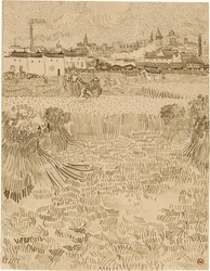 Arles. Udsigt fra hvedemarkerne (1888)