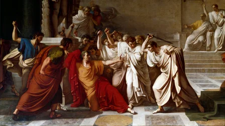 Julius Cæsars død, detalje