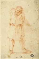 Figur med armene bundet bag ryggen