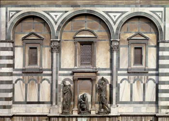 Johannes Døberen, hans bøddel og Salome (detalje af dåbskirken i Firenze) - skulptur 1571