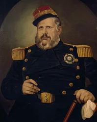 Portræt af Ferdinand II af Bourbon-To Sicilier (olie på lærred)