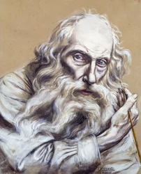 Selvportræt af Vincenzo Gemito (1852-1929), tempera på papir, 50x40 cm