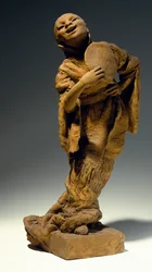 Sangerinde, af Vincenzo Gemito (1852-1929), terrakottastatue, Italien