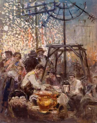 Blækspruttesælger i Piedigrotta, af Vincenzo La Bella (1872-1954)