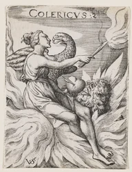 Kolerisk temperament, ca. 1530-62 (gravering)