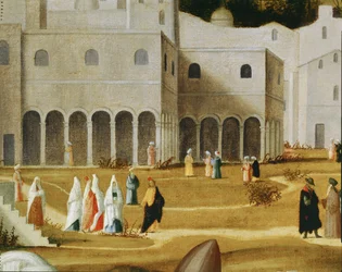 Sankt Stefans prædiken inden for murene i det salomoniske tempel i Jerusalem (olie på lærred)